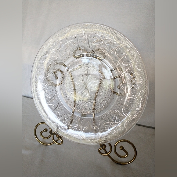 Vintage Dining Vintage Tiara Large Glass Sandwich Plate Poshmark